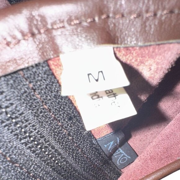 Ovation Stretch Rib Half Chaps Chocolate Medium Genuine Leather Riding Gear - Picture 5 of 7